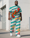 Big & Tall Streetwear T-Shirt Pants Set for big men view 1