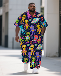 Big & Tall Graffiti Streetwear T-Shirt Pants Set for big men view 1