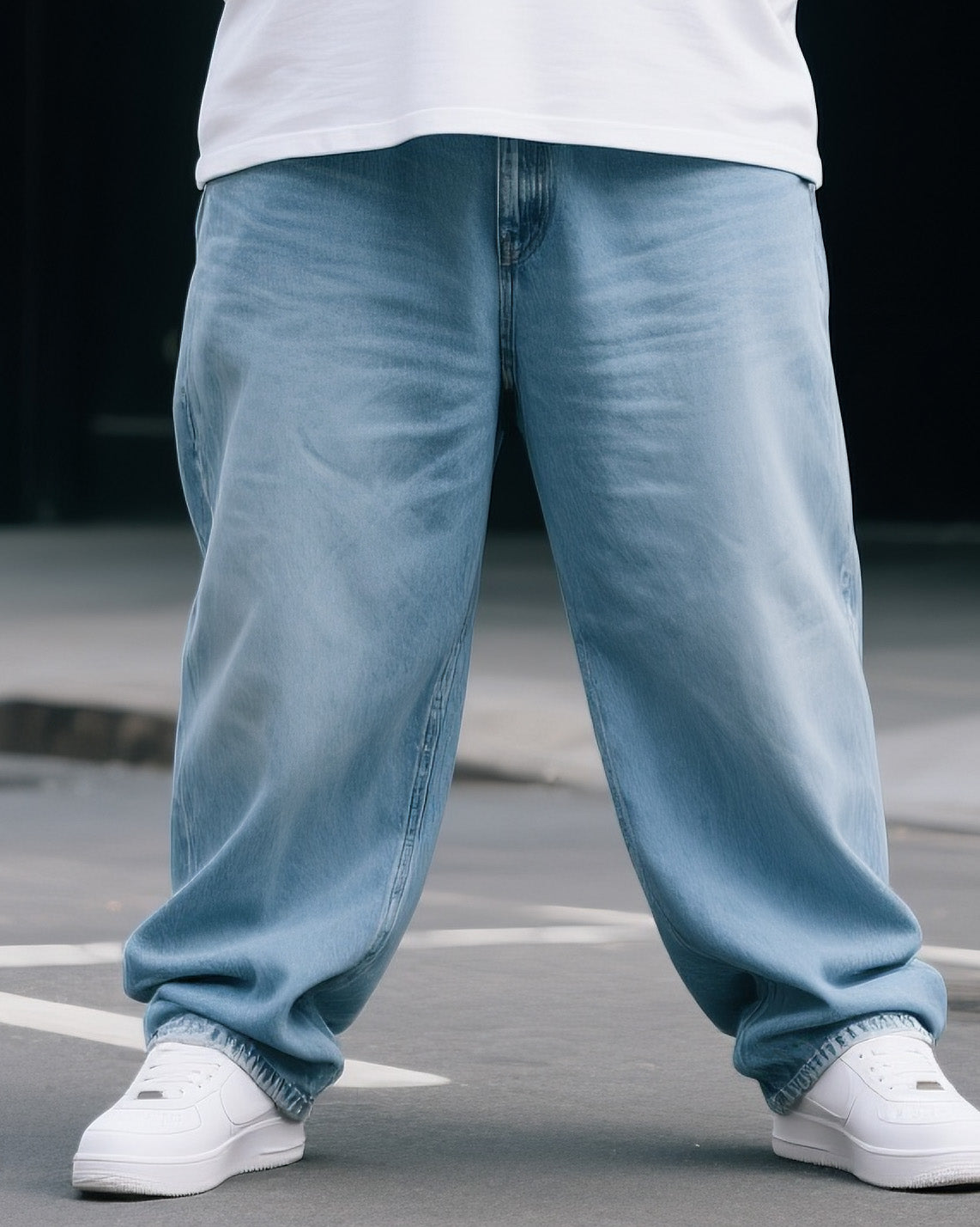 Big & Tall Denim T-Shirt Pants Set for big men view 3