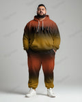 Big & Tall Gradient Graphic Hoodie Sweatpants Set for big men view 1