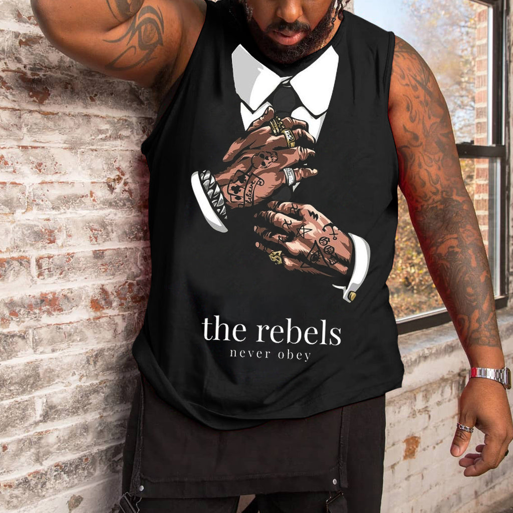 Big & Tall Graphic Tank Top for big men view 2