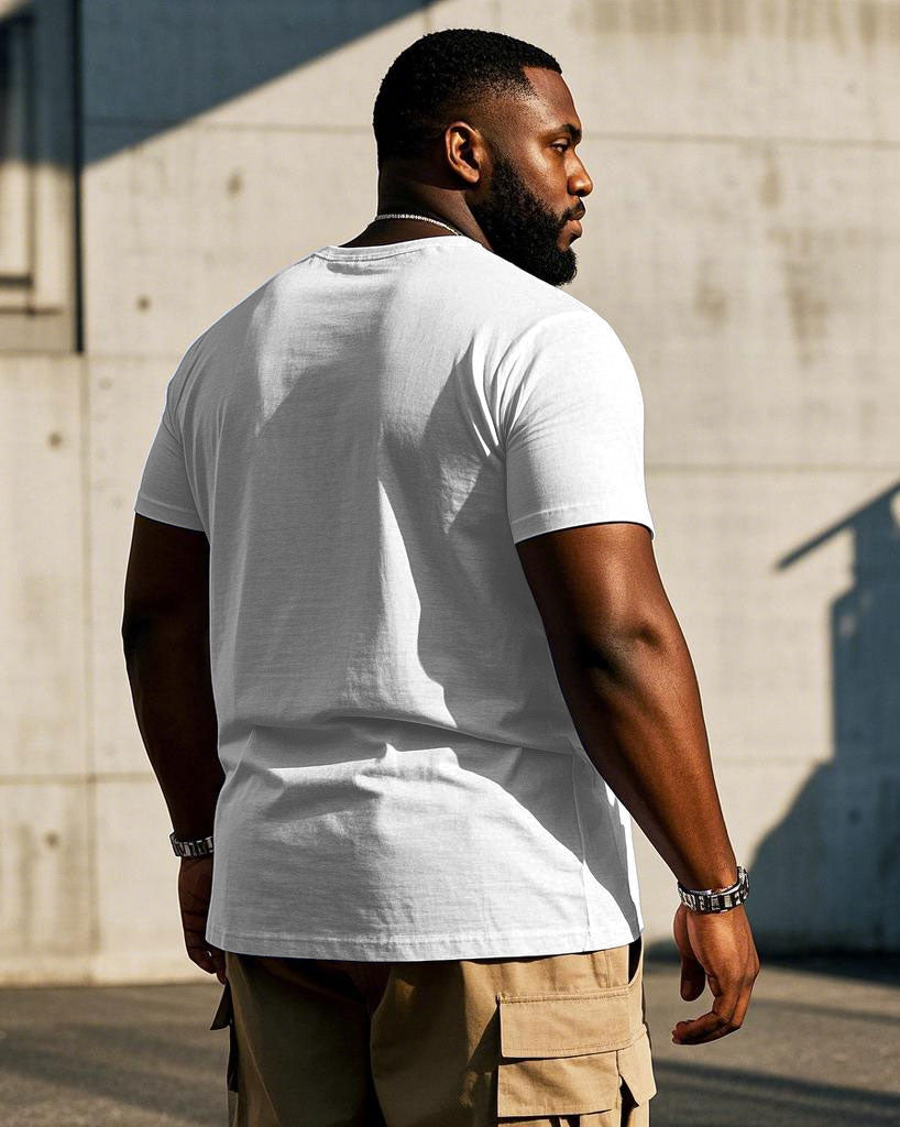 Big & Tall White Graphic Graffiti Jeans for big men view 2