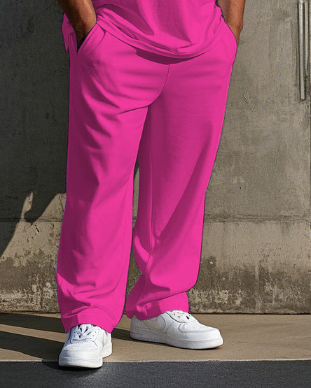 Big & Tall Graffiti T-Shirt Pants Set for big men view 3