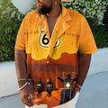 Big & Tall Streetwear Vintage Short Sleeve Shirt for big men