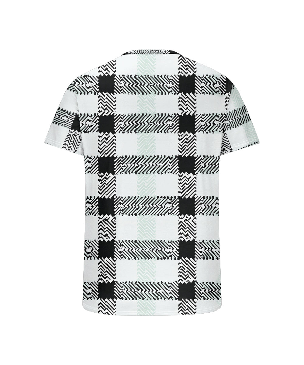 Big & Tall Black White Graphic T-Shirt for big men view 5