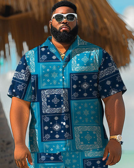 Big & Tall Hawaiian Graphic Jeans for big men view 2