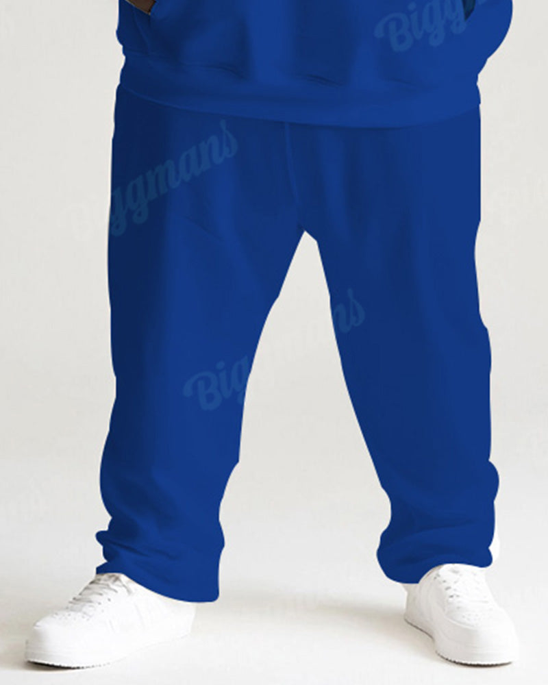 Big & Tall Graphic Hoodie Sweatpants Set for big men view 4