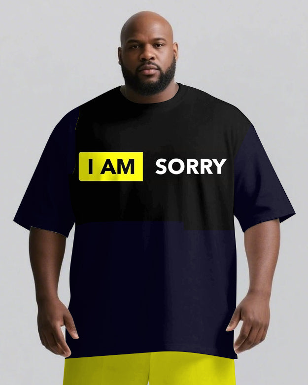 Big & Tall Streetwear T-Shirt Pants Set for big men view 4