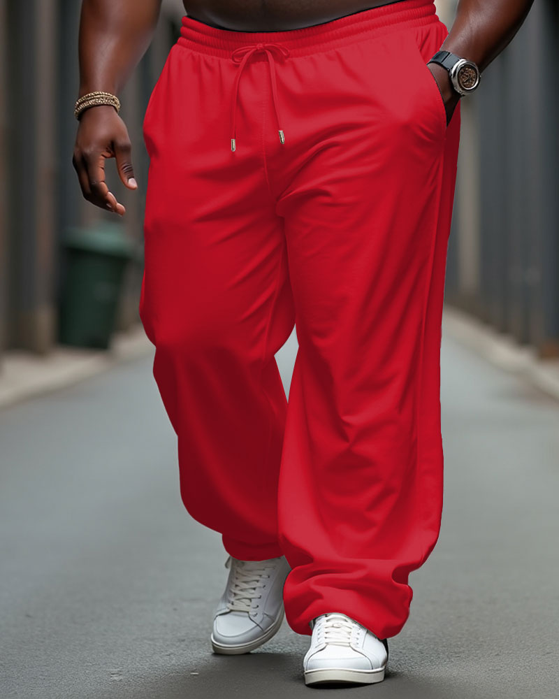 Big & Tall Cotton Solid Color Jogging Pants for men view 11
