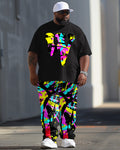 Big & Tall Graphic T-Shirt Pants Set for big men view 1