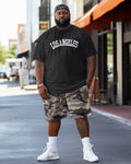 Big & Tall Graffiti Camouflage Two-piece Set for big men view 1