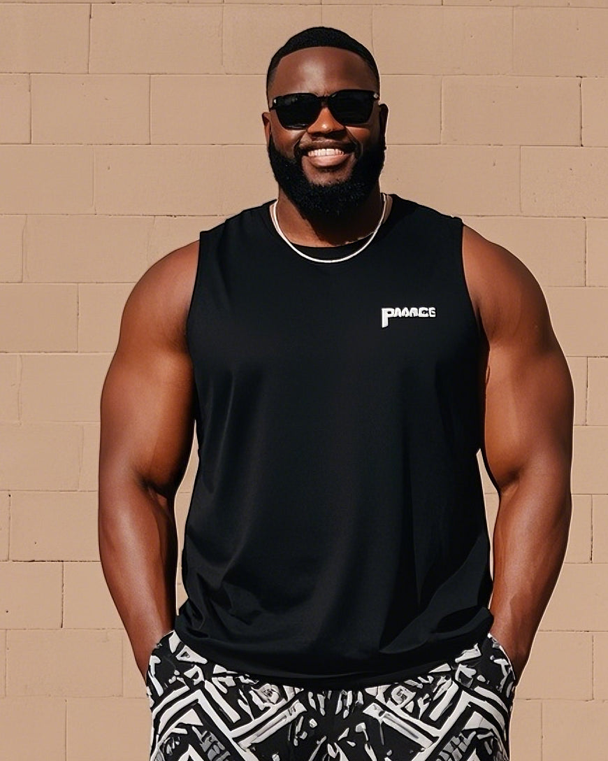 Big & Tall Floral Vest Pants Set for big men view 2