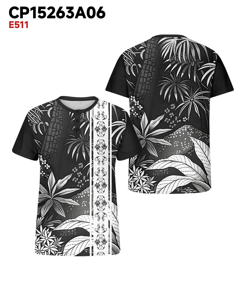 Big & Tall Black White Gradient T-Shirt for big men view 3