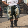 Big & Tall Denim Graffiti Streetwear Jeans for big men view 1