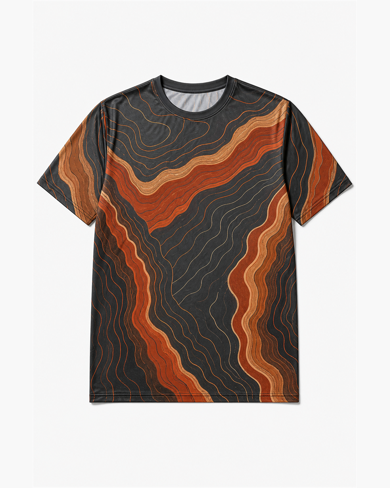 Big & Tall Graphic T-Shirt Shorts Set for big men view 2