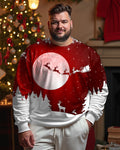 Big & Tall Red Graphic Hoodie for big men view 1