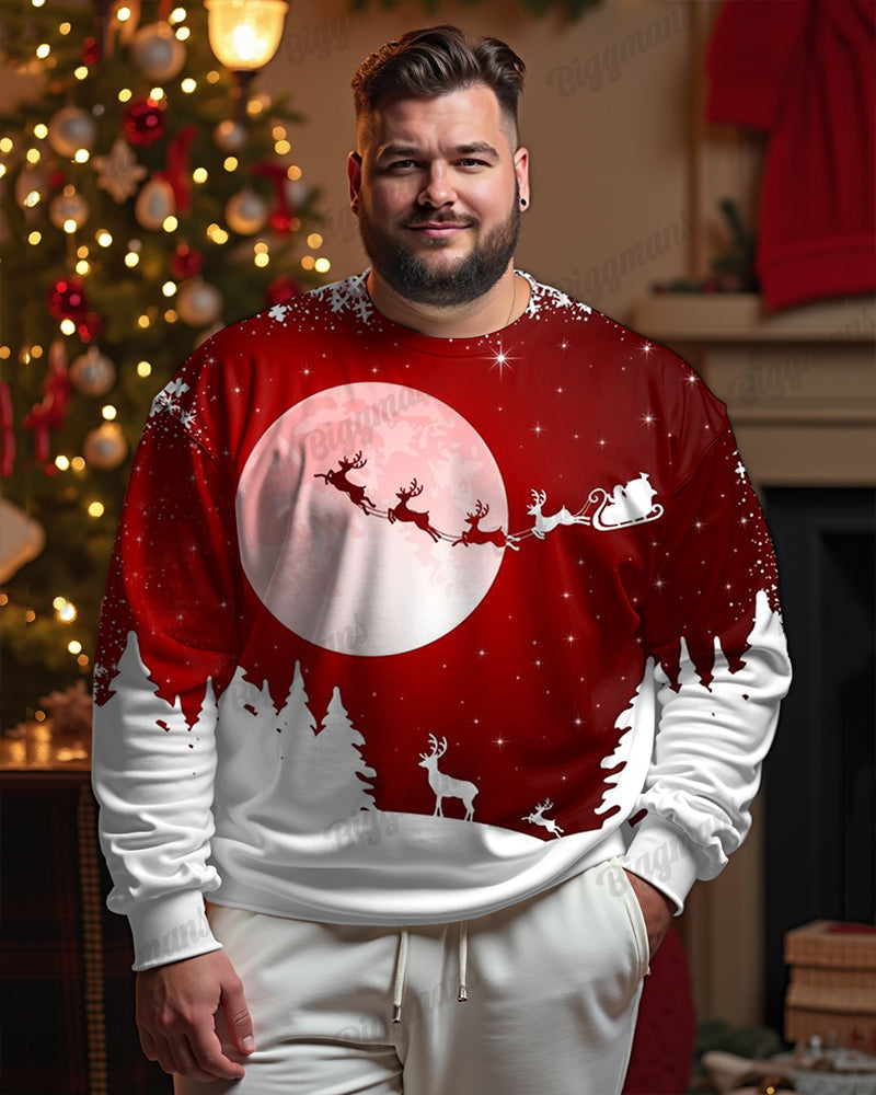 Big & Tall Red Graphic Hoodie for big men view 1