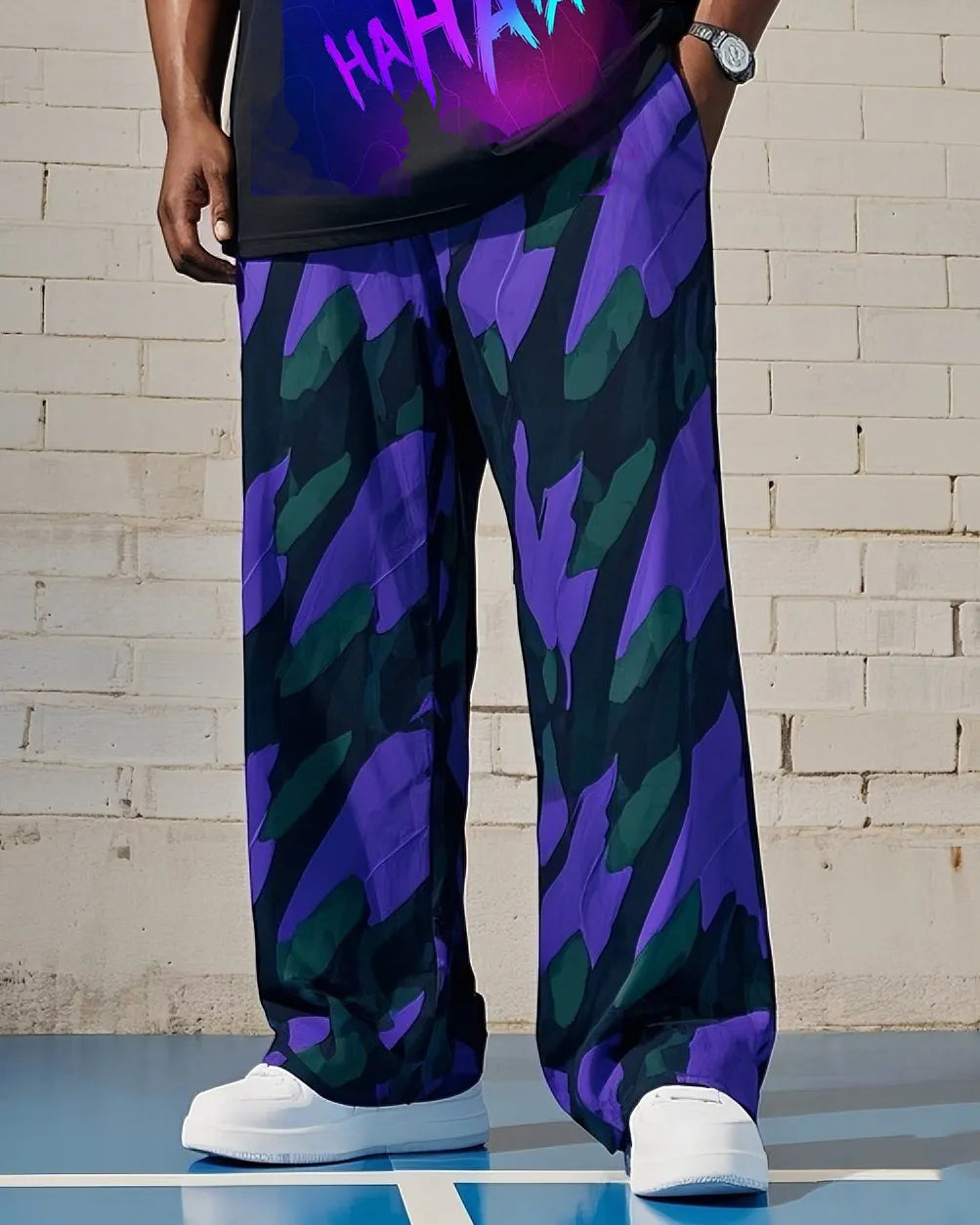 Big & Tall Gradient Vest Pants Set for big men view 3