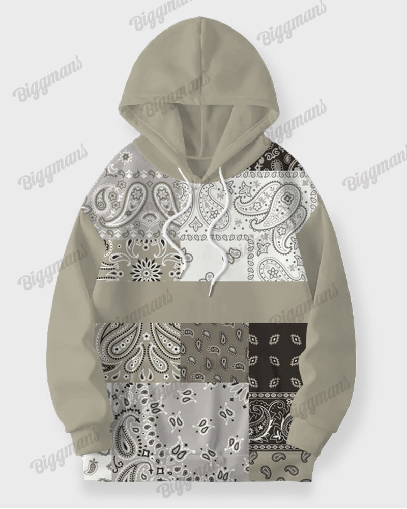 Big & Tall Streetwear Hoodie Sweatpants Set for big men view 3