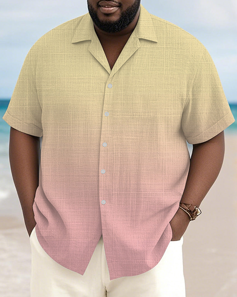Big & Tall Hawaiian Gradient Short Sleeve Shirt for big men view 1