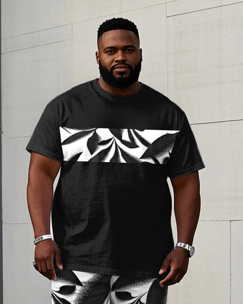 Big & Tall Streetwear T-Shirt Pants Set for big men view 2