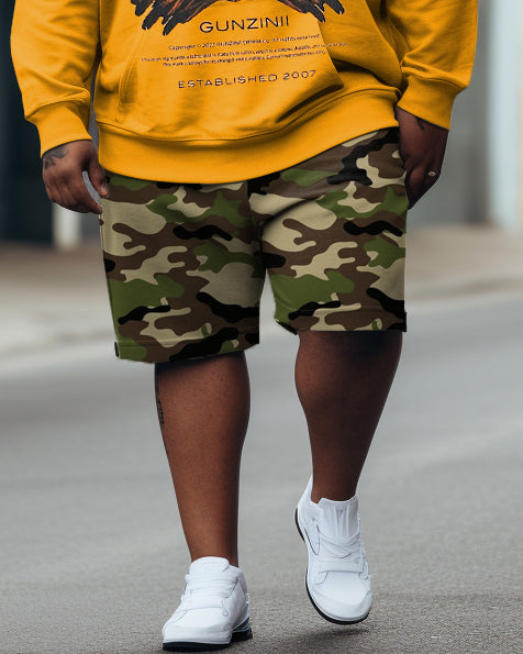 Big & Tall Graffiti Camouflage Streetwear Hoodie for big men view 3