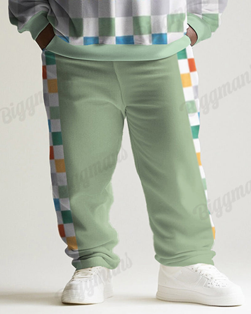 Big & Tall Green Graphic Two-piece Set for big men view 3