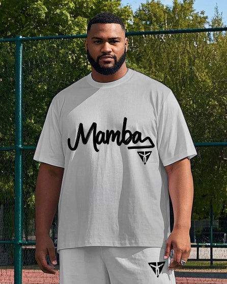 Big & Tall Graphic T-Shirt Pants Set for big men view 2