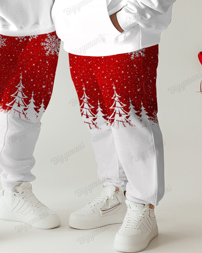 Big & Tall Graphic Hoodie Sweatpants Set for big men view 5