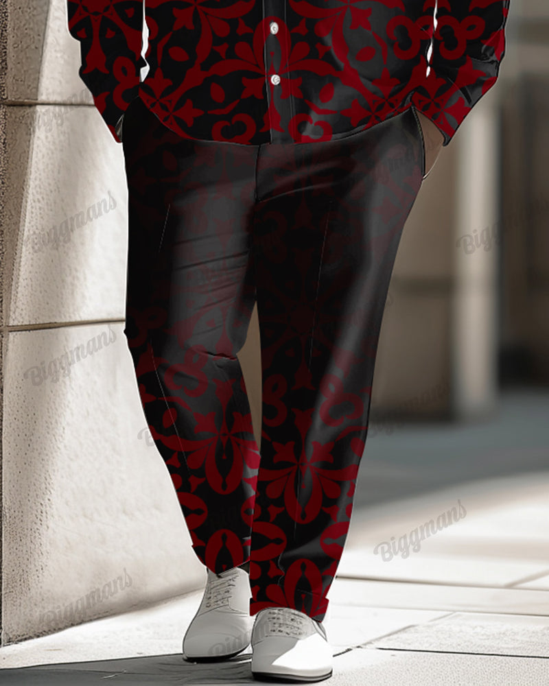 Big & Tall Gradient Vintage Two-piece Set for big men view 3