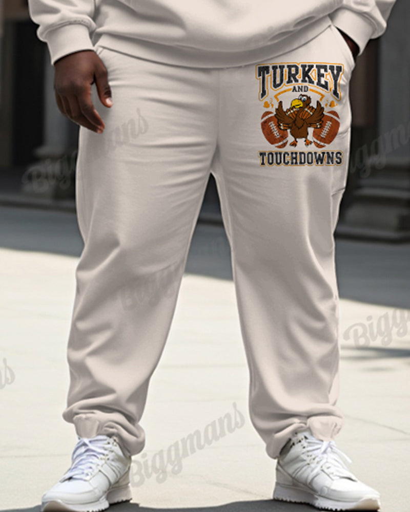 Big & Tall Graphic Hoodie Sweatpants Set for big men view 3