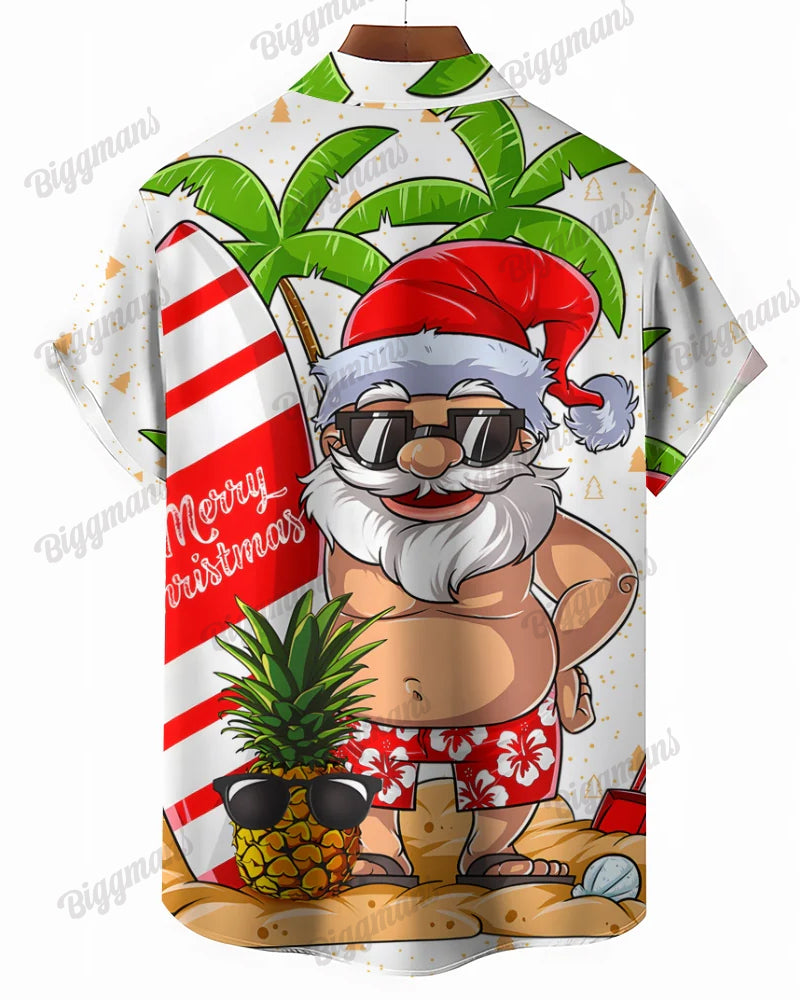 Big & Tall Hawaiian T-Shirt Shorts Set for big men view 3