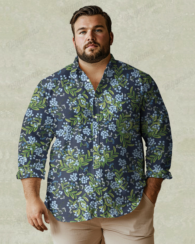 Big & Tall Graphic Long Sleeve Shirt for big men view 1