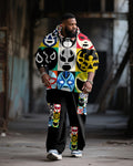 Big & Tall Graphic Streetwear Hoodie Sweatpants Set for big men view 1