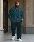 Big & Tall Graphic Floral Shirt Pants Set for big men view 1
