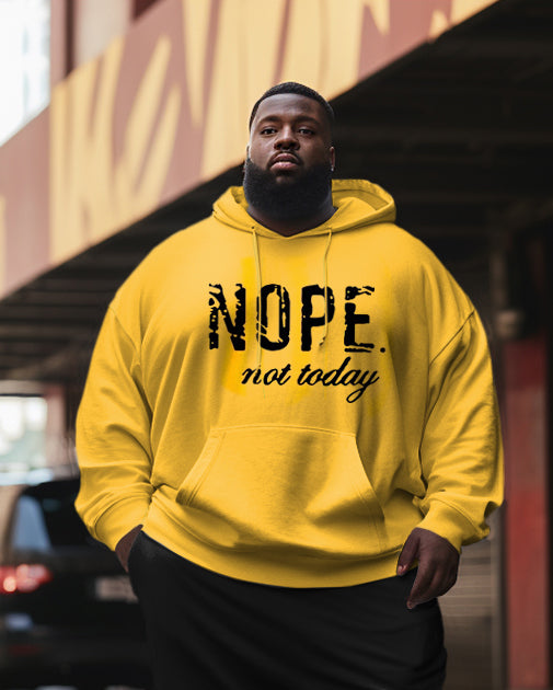 Big & Tall Graphic Streetwear Hoodie Sweatpants Set for big men view 2