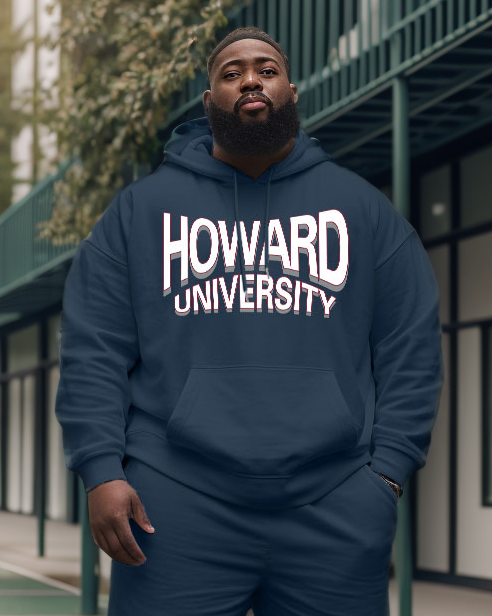 Big & Tall Graphic Hoodie Sweatpants Set for big men view 2