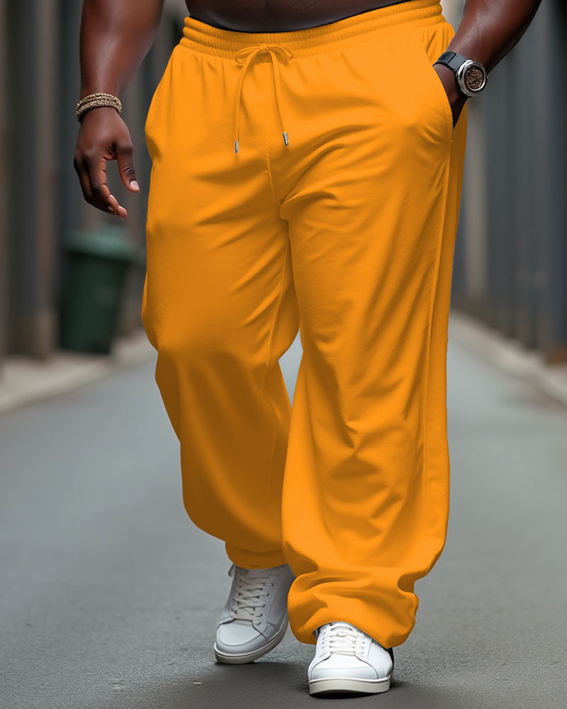 Big & Tall Cotton Solid Color Jogging Pants for men view 8