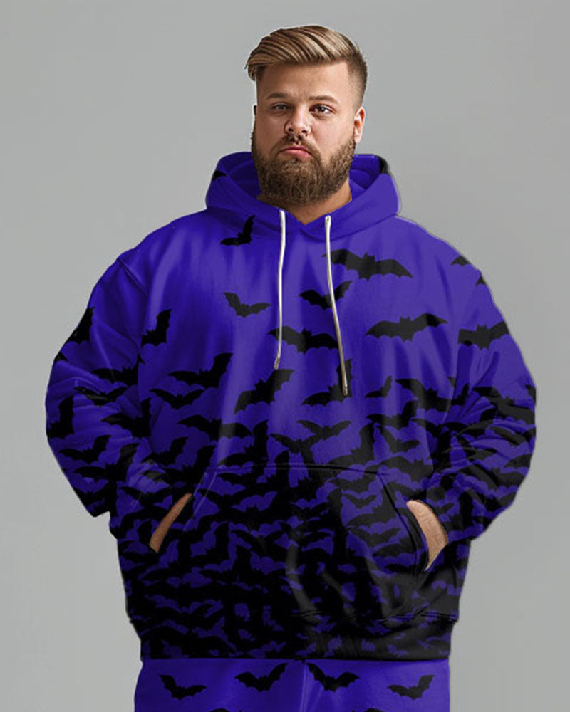 Big & Tall Gradient Graphic Hoodie Sweatpants Set for big men view 2