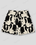 Big & Tall Black Khaki Geometric Athletic Shorts for big men