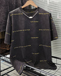 Big & Tall Black Yellow Graphic T-Shirt for big men view 1