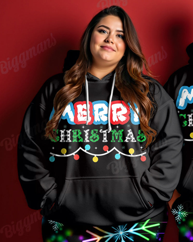 Big & Tall Graphic Hoodie Sweatpants Set for big men view 6