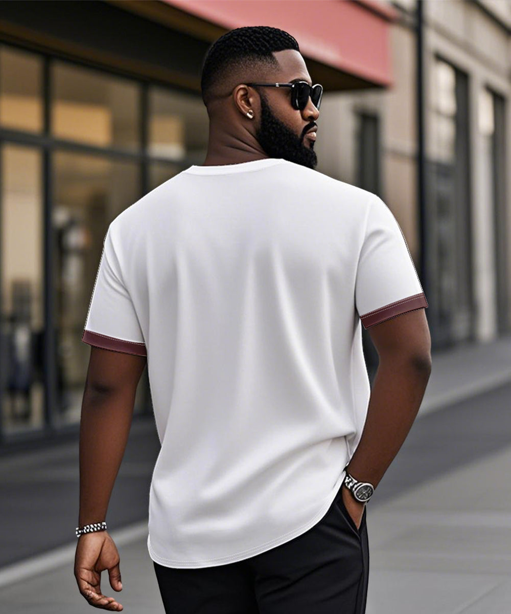 Big & Tall Red Hawaiian Streetwear T-Shirt for big men view 7