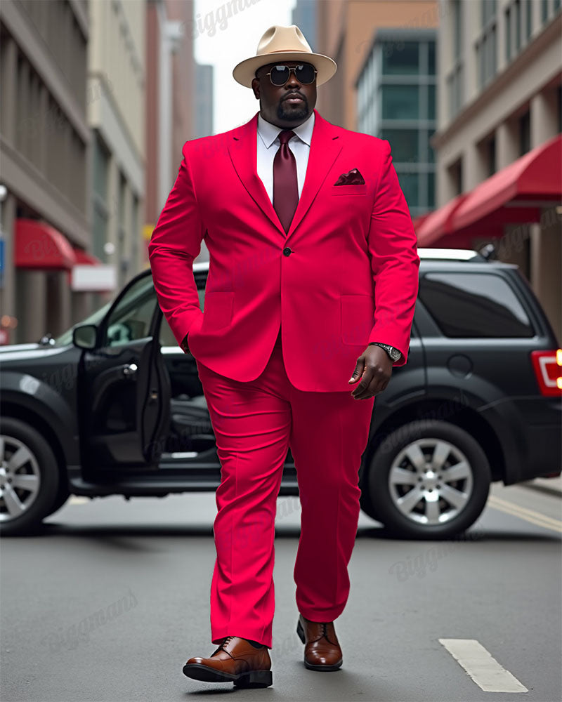 Big & Tall Solid Color Two-piece Set for big men view 19