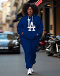 Big & Tall Graphic Hoodie Sweatpants Set for big men view 1