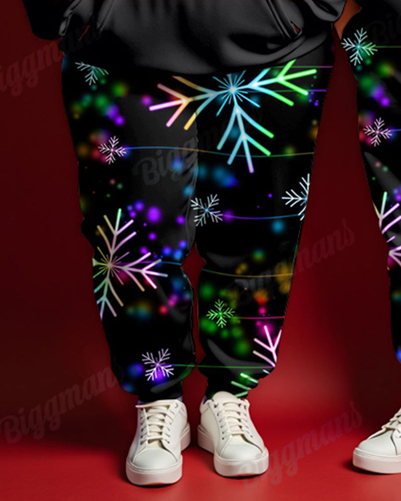Big & Tall Graphic Hoodie Sweatpants Set for big men view 7