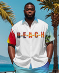 Big & Tall Hawaiian Gradient Short Sleeve Shirt for big men view 1