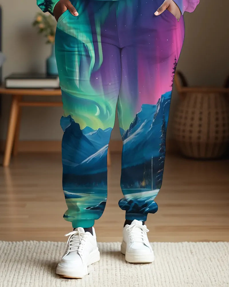 Big & Tall Graphic Hoodie Sweatpants Set for big men view 7