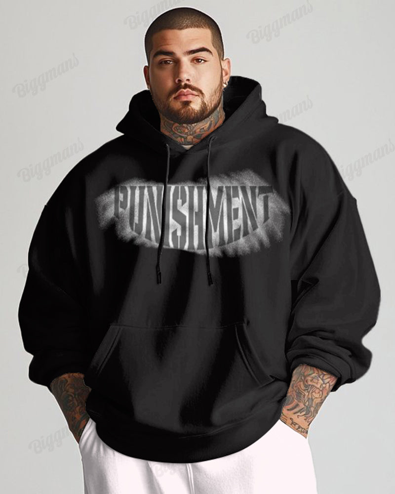 Big & Tall Graphic Hoodie Sweatpants Set for big men view 1