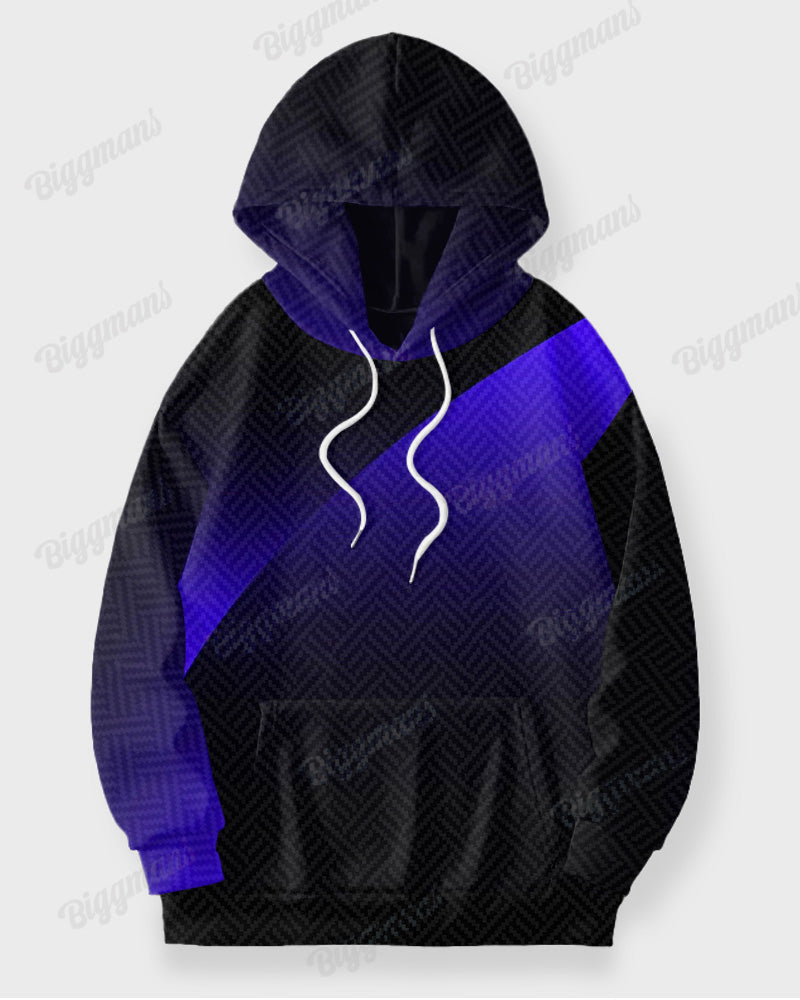 Big & Tall Geometric Streetwear Hoodie Sweatpants Set for big men view 4